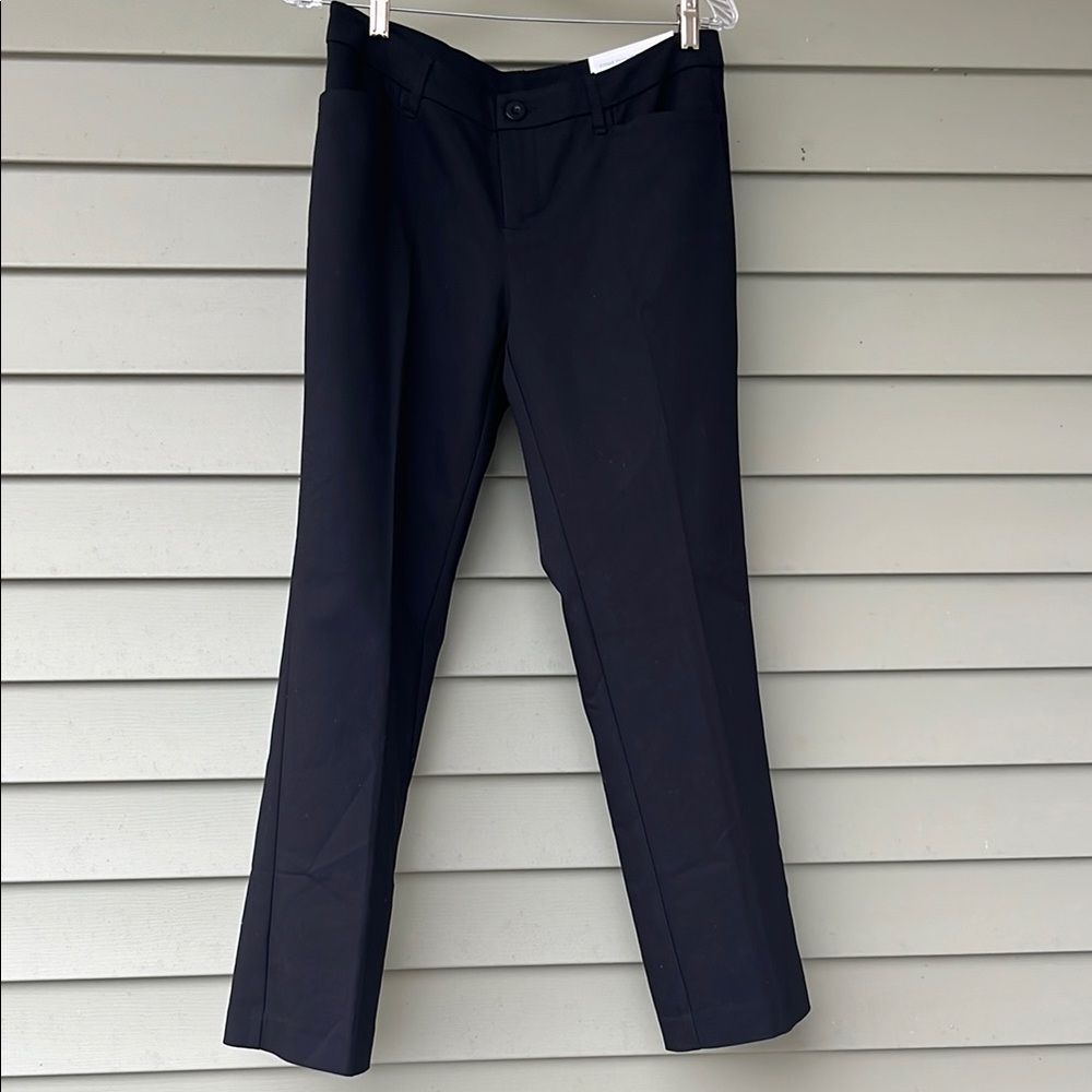 Christopher & Banks  black trouser mid rise pant